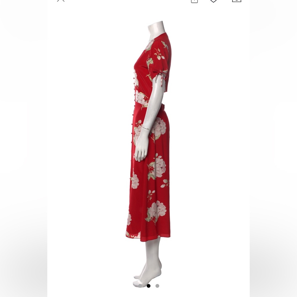 Intermix Lanoorya Silk Floral Dress Sz 4 - Picture 5 of 8